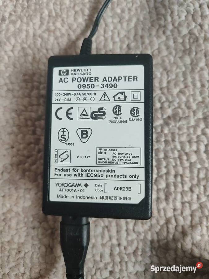 Zasilacz HP 09503490 24V DC 05A Wyględy