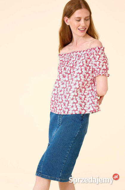 Nowa koronkowa bluzka Carmen haftowana białą mazowieckie Warszawa