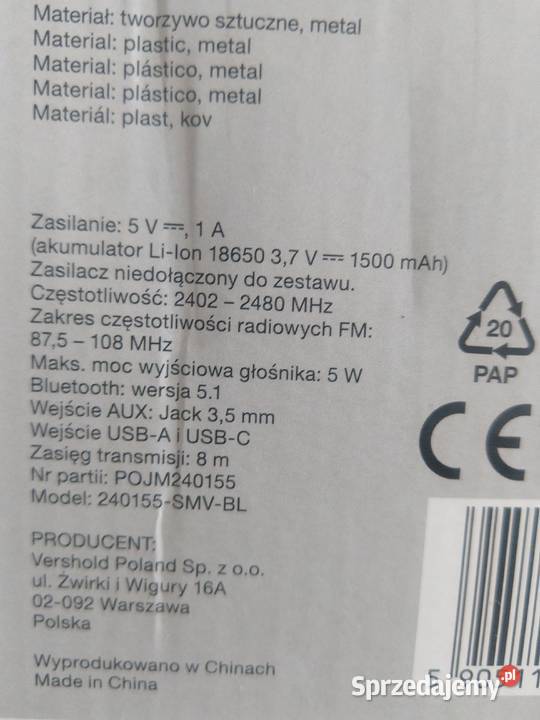 NAJTANIEJ Radio z Głośnikiem Bluetooth USB Zabrze sprzedam