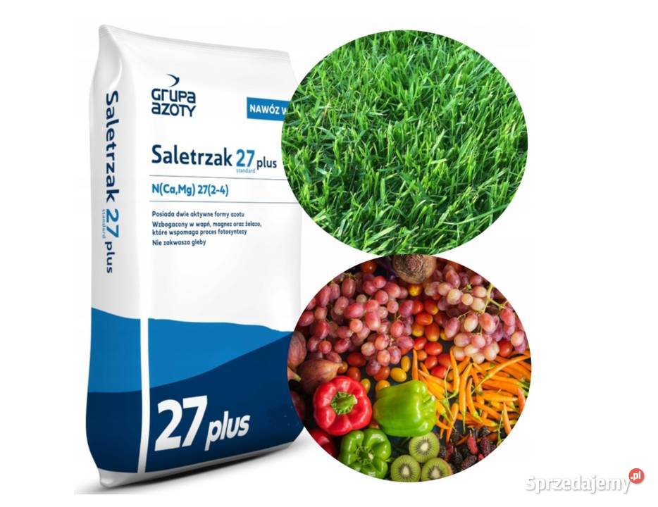 Saletrzak 27N nawóz Azot Wapno Magnez trawnik Nawozy i ŚOR Tyczyn