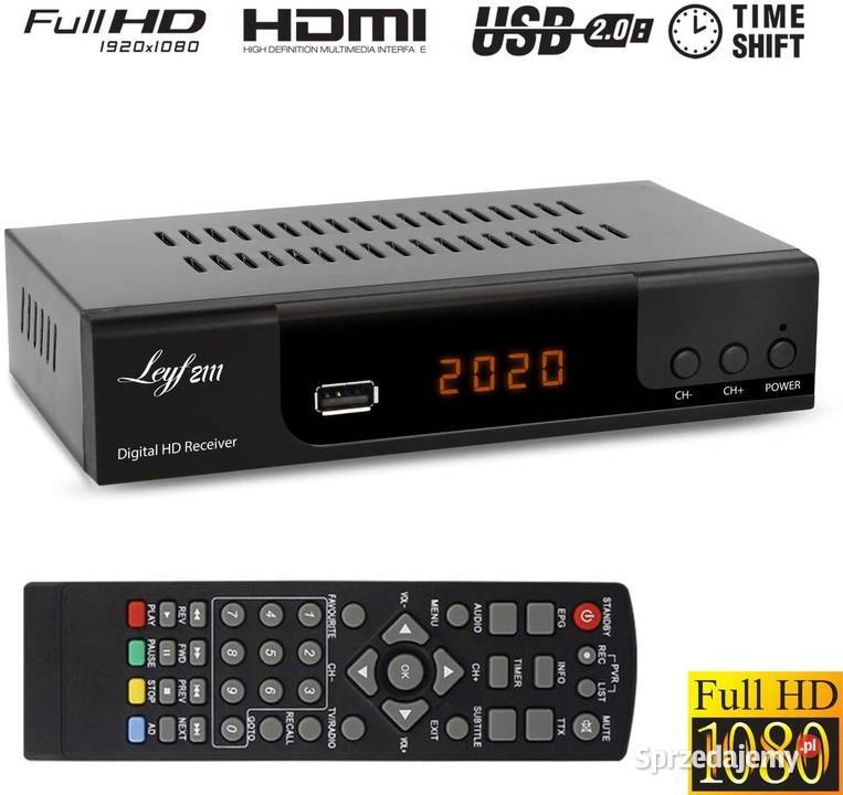 Tuner DVBT2 Hevc Leyf 2111 przewód HDMI Gaszowice
