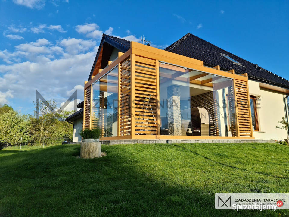 Zadaszenie narożne ze szkłem przesuwnym mazowieckie