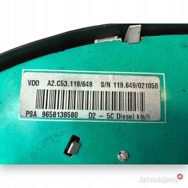 LICZNIK ZEGARY 9658138580 Peugeot 407 16 20 22 Chełm sprzedam