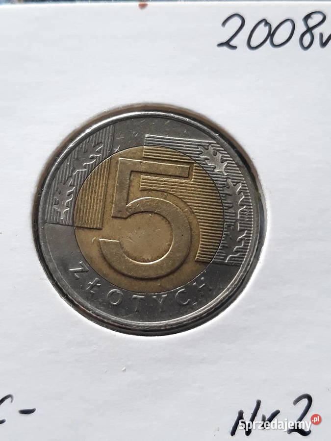 5 złotych 2008 r 2 około mennicza Konin