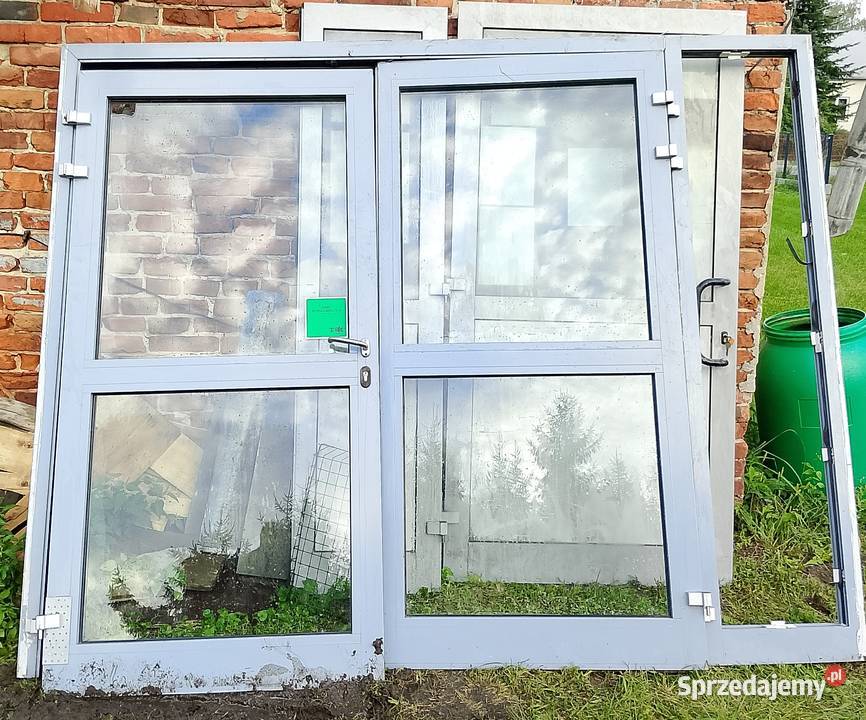Duże drzwi aluminiowe przeciwpożarowe przegroda