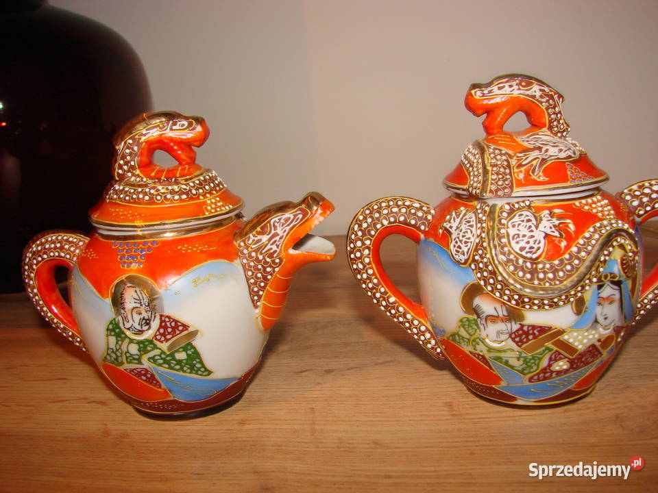 Smok porcelanowy czajniczek cukiernica Satsuma Pruszcz Gdański sprzedam