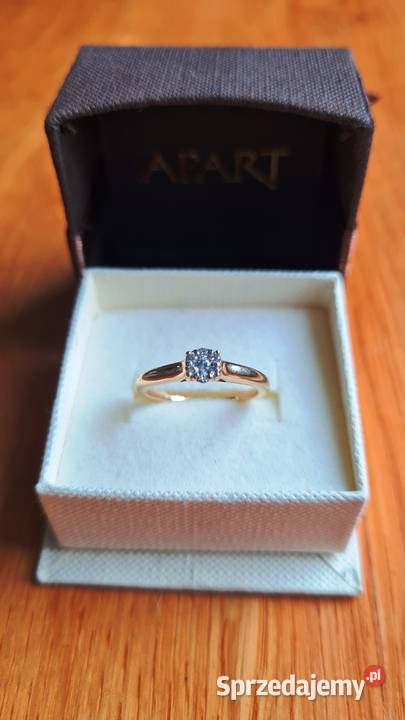 Złoty pierścionek 585 Lśniący z 7 brylantami 19 podlaskie Zambrów