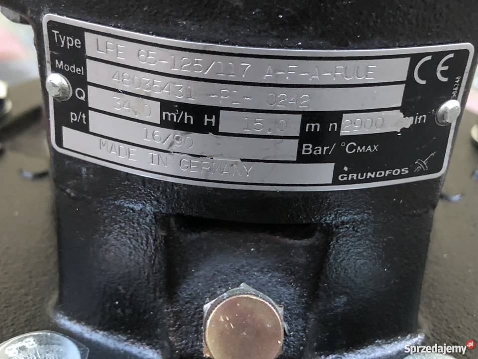 Pompa GRUNDFOS LPE 65125117 AFARUUE 34m3h H 15M Nowy Tomyśl