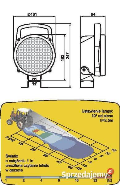 Lampa robocza okrągła 1224V przezroczysta sprzedam