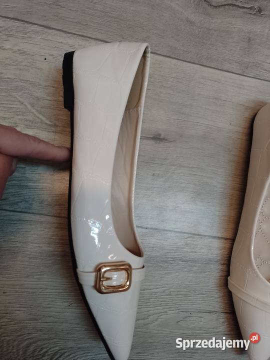 4142 Kremowe baleriny wieczorowe NOWE Kraków