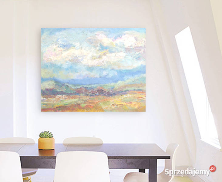 chmury obraz olejny na płótnie malowany ręcznie Katowice sprzedam