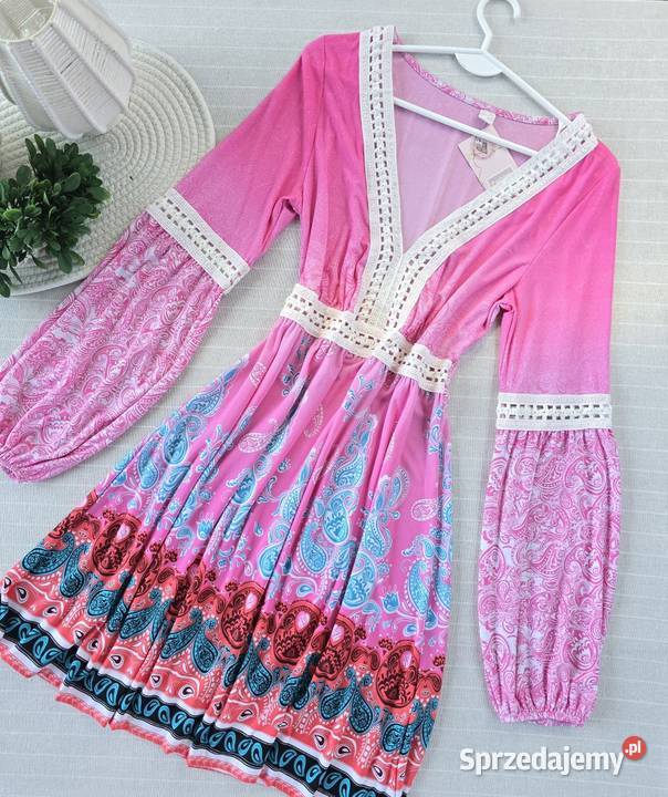 Sukienka wstawka boho Romantyczna Spódnice i sukienki Rybnik
