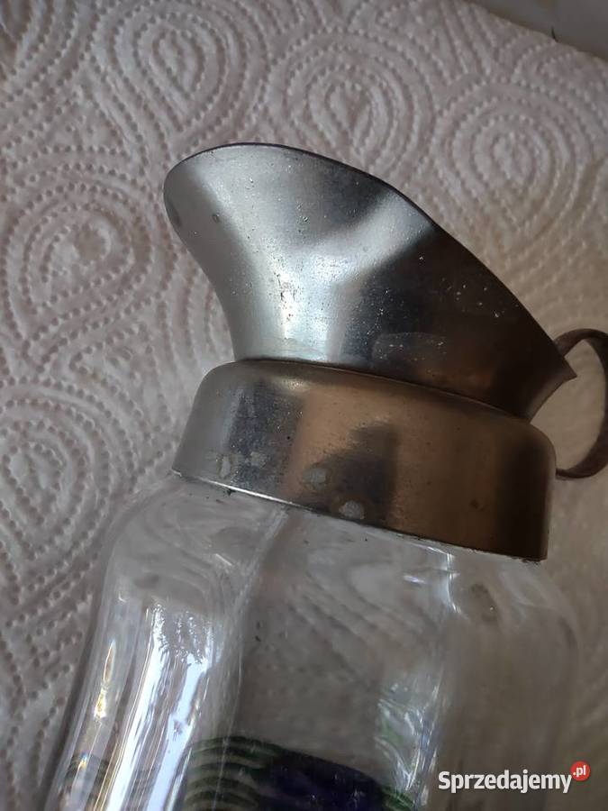 Piękny zestaw Art Noveau Poschinger Glass wielkopolskie Gniezno