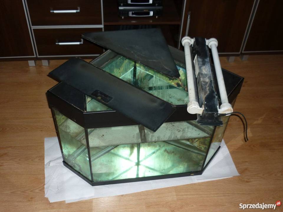 Akwarium narożne 100L pokrywa oryginalna Wilczkowice Średnie