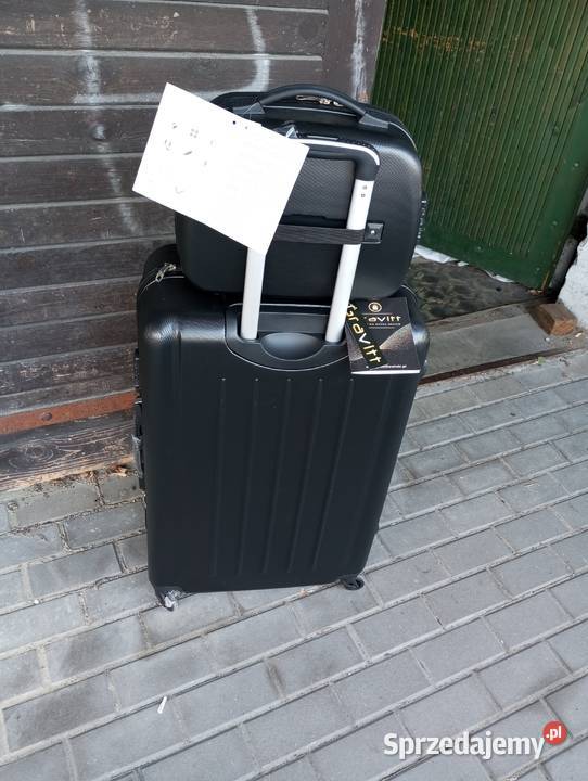 walizka duża xxl z kuferkiem na 4 kołach z abs