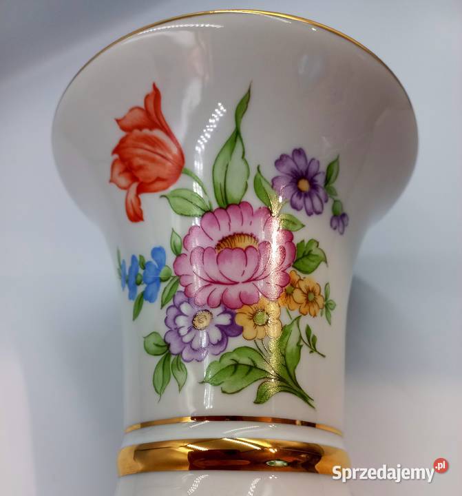 Śliczny ręcznie malowany porcelanowy Czeski Inowrocław