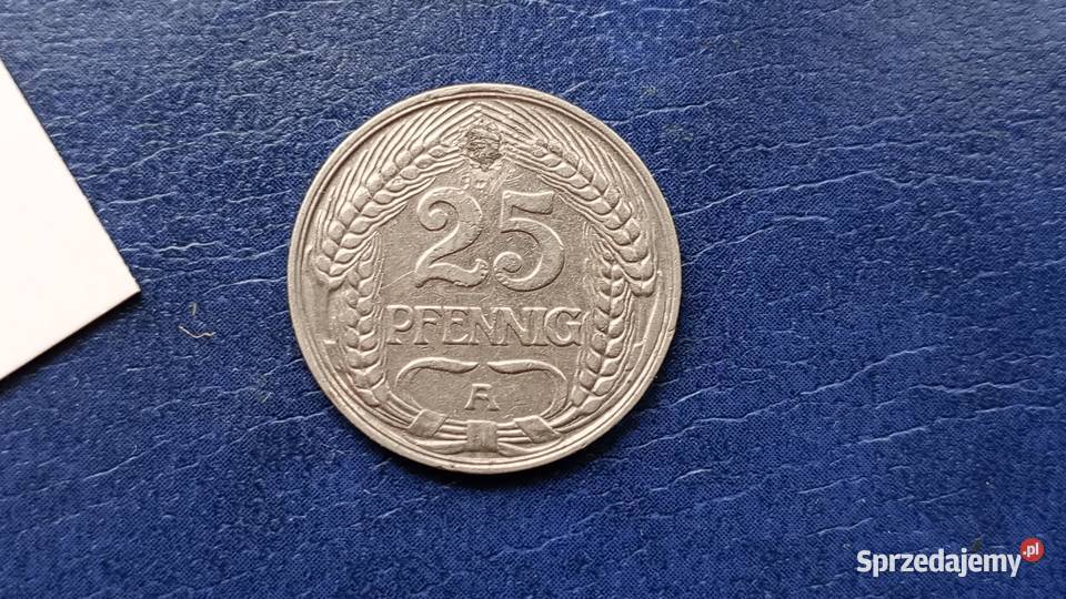 Stare monety 25 pfennig 1910 A Niemcy 2 Lesko