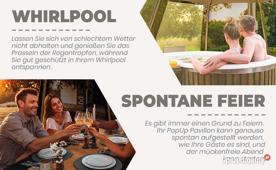 MOSKITO PAWILON OGRODOWY 2w1 PopUp 12FT Pawilony i namioty Kalety