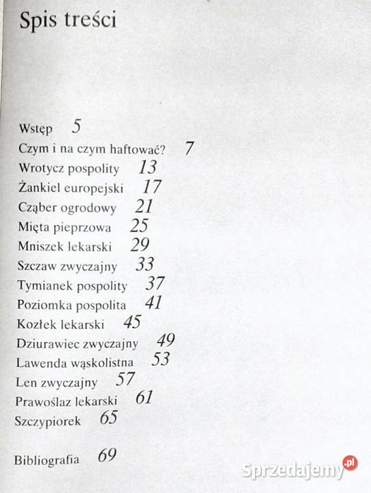 Uroda ziół Hafty krzyżykowe Zofia Drzewiczewska Chełm