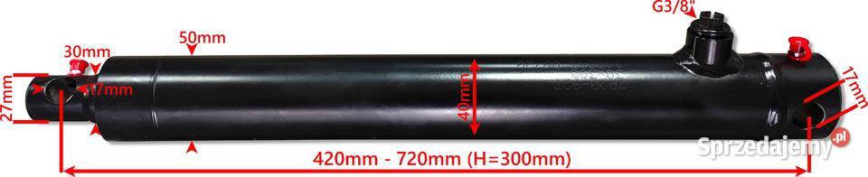 SIŁOWNIK CYLINDER HYDRAULICZNY TŁOK SKOK 300 Pozostałe Solec Kujawski
