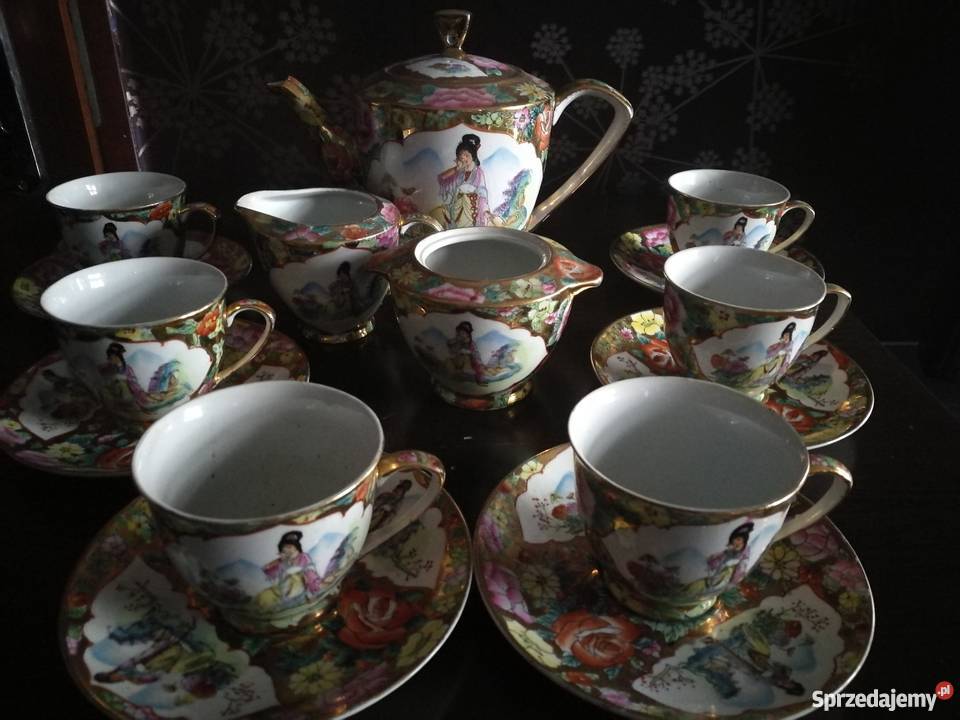 Serwis 6 osobowy Porcelana chińska zdobiona