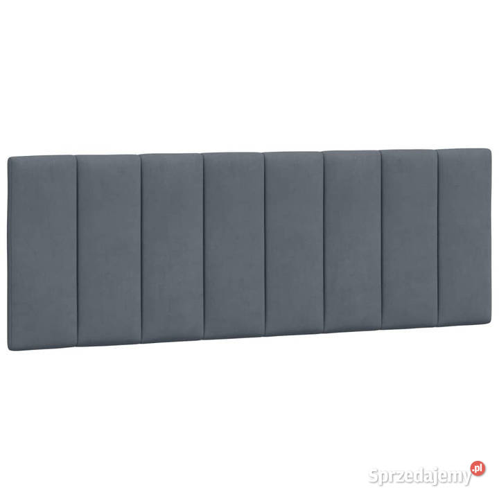Łóżko z materacem ciemnoszare aksamitne 120x200 218cm Dom i Ogród