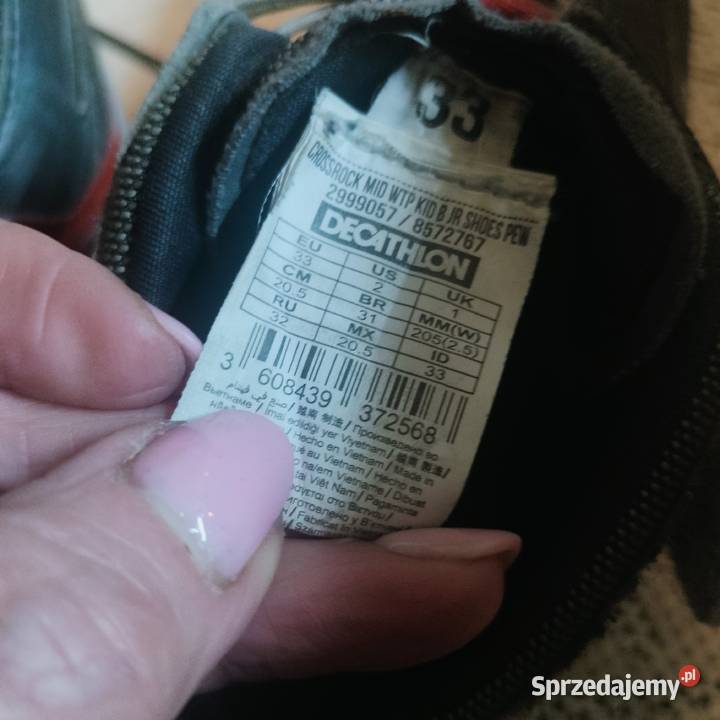 Buty trekkingowe quechua rozmiar 33 dolnośląskie Lubań