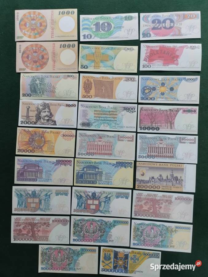 POLSKA zestaw 26 sztuk banknotów PRL NAJRZADSZE podlaskie Białystok