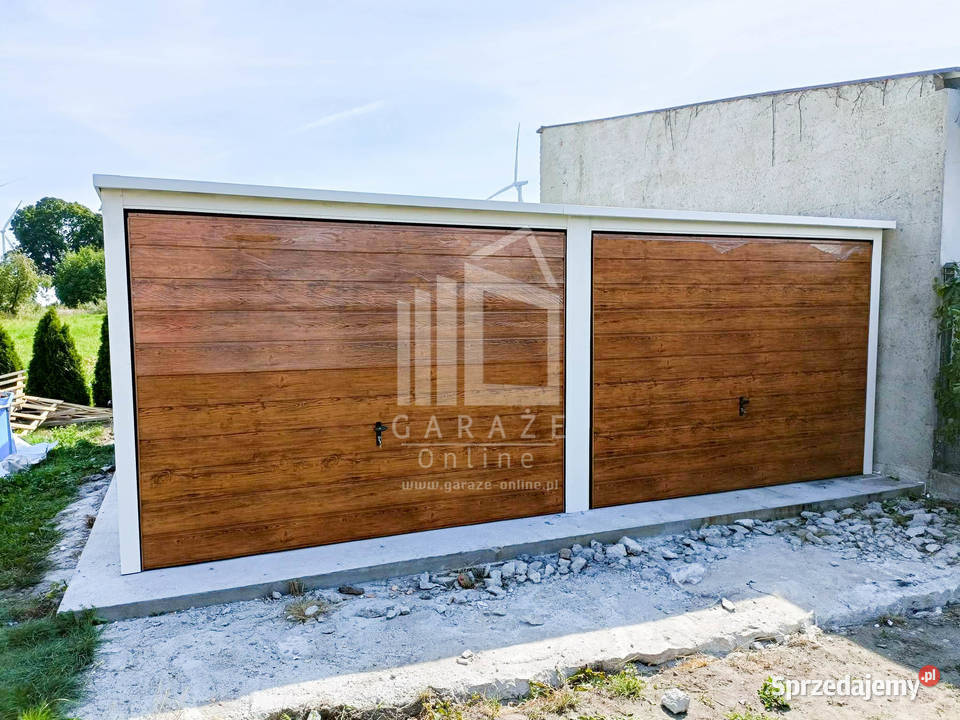 GARAŻ BLASZANY 6m x 58m spad tył 2x Brama drzwi 366zł/m2 Sprzedaż Tarnów