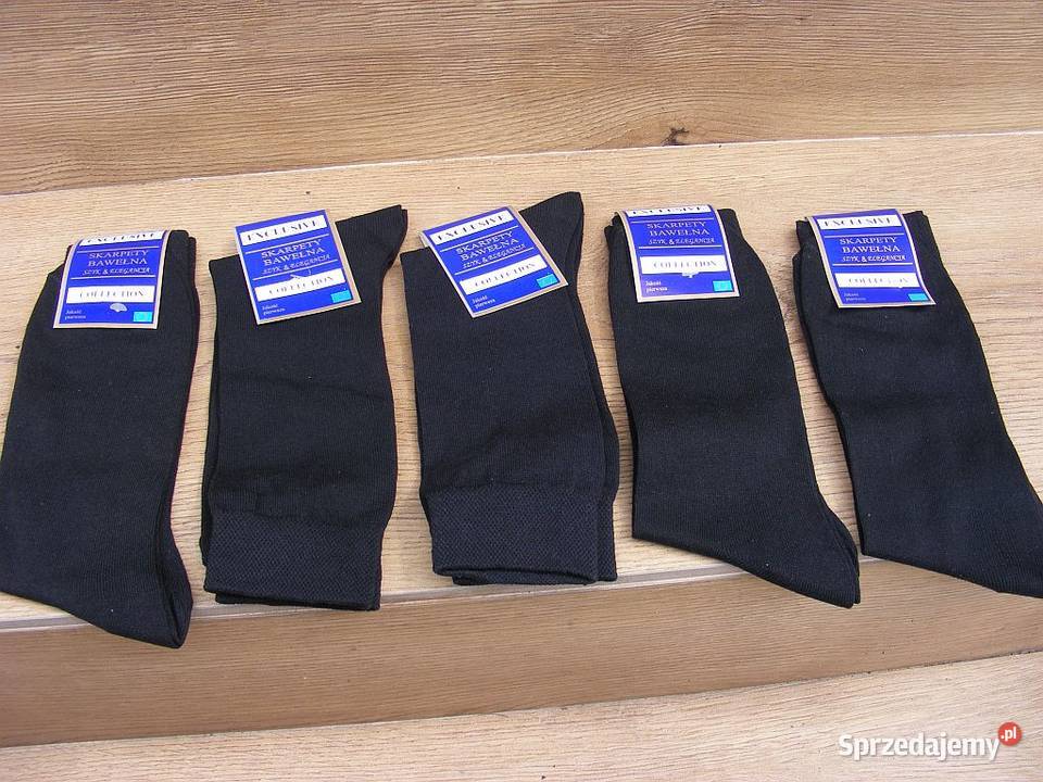 Skarpetki męskie 44 czarne 5 par Rozmiar L Bielizna Warszawa