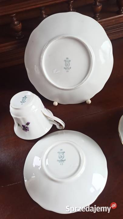 Filiżanka z talerzykiem Rheinpfalz Germany Biała pomorskie Gdańsk