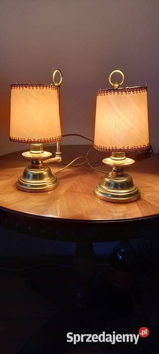 Para lampek nocnych z mosiądzu Skierniewice