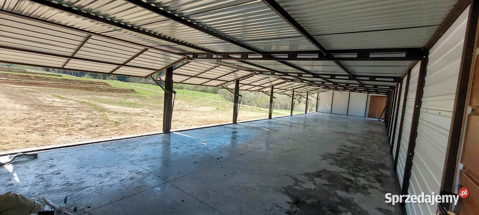 Garaz blaszany 18x5m 6x brama uchylna 2x drzwi 366zł/m2 Kościerzyna