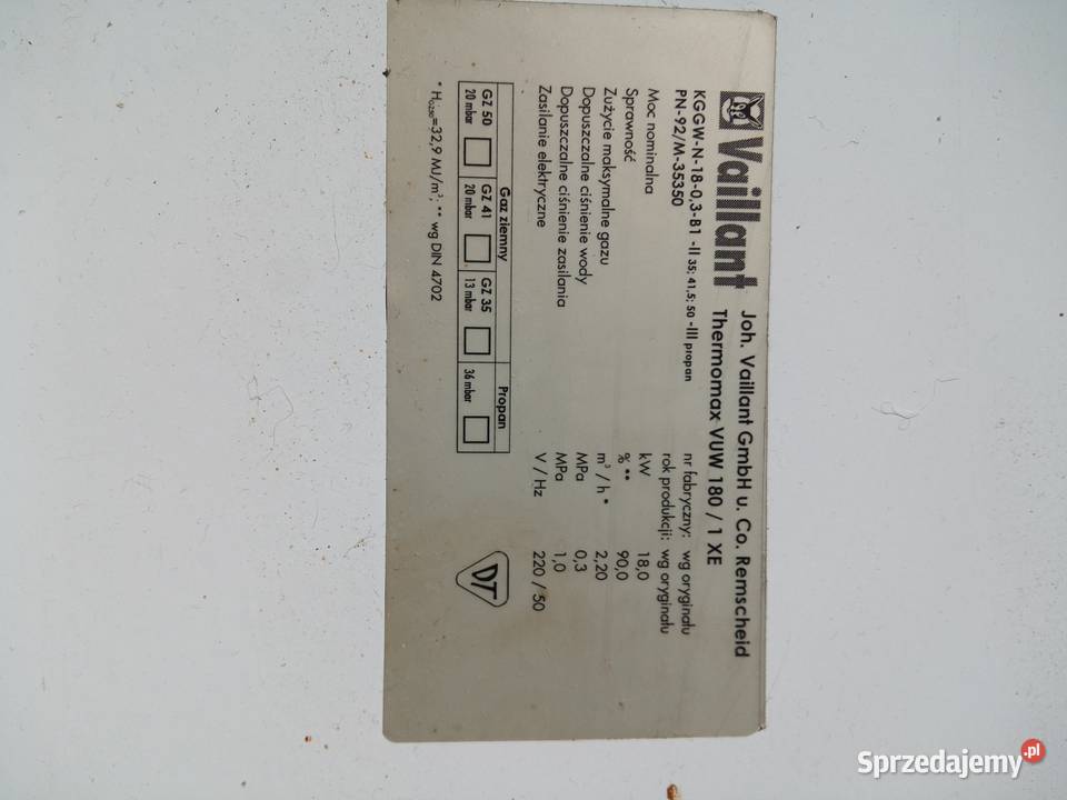Pompa kotła Vaillant VUW INT 180 Zembrzyce