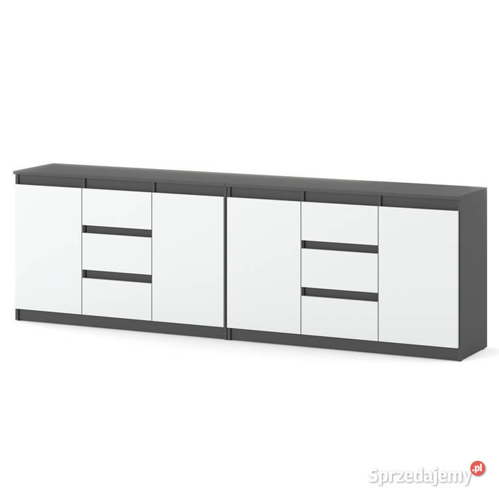 Komoda 240 Do Pokoju Szafka 6 Szuflad 240 Loft 75cm
