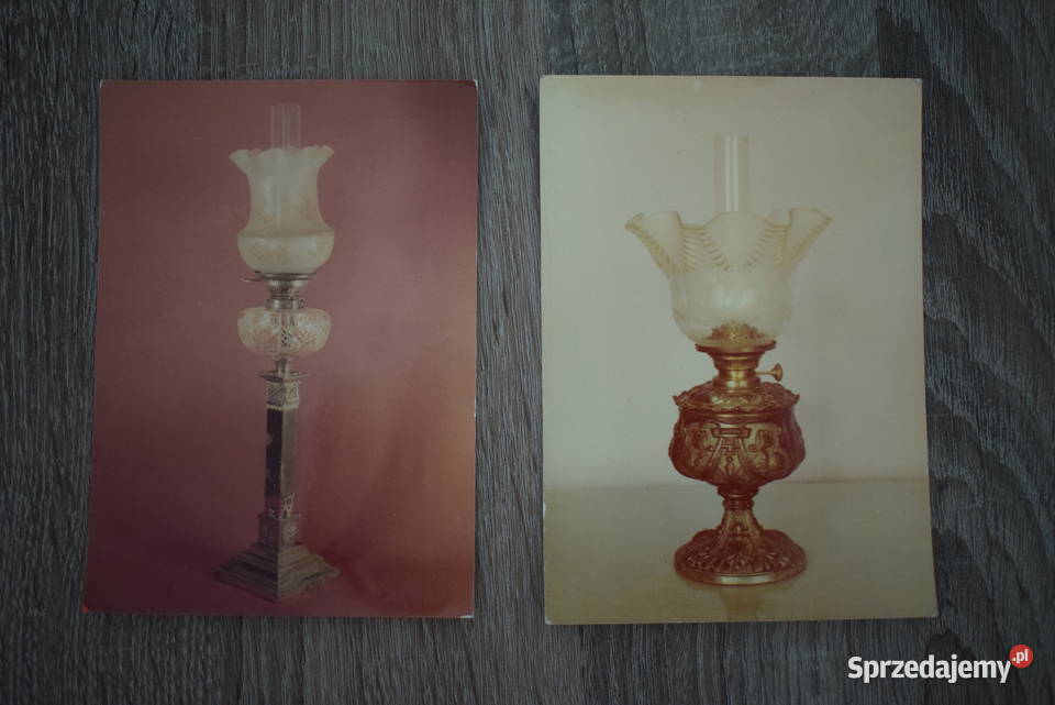 Lampy Naftowe zestaw 9 pocztówek w obwolucie PRL Chełmno