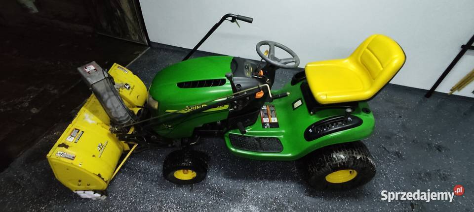 Traktorek kosiarka John Deere z Pług wirnikowy Narzędzia ogrodnicze Ogród Będziemyśl