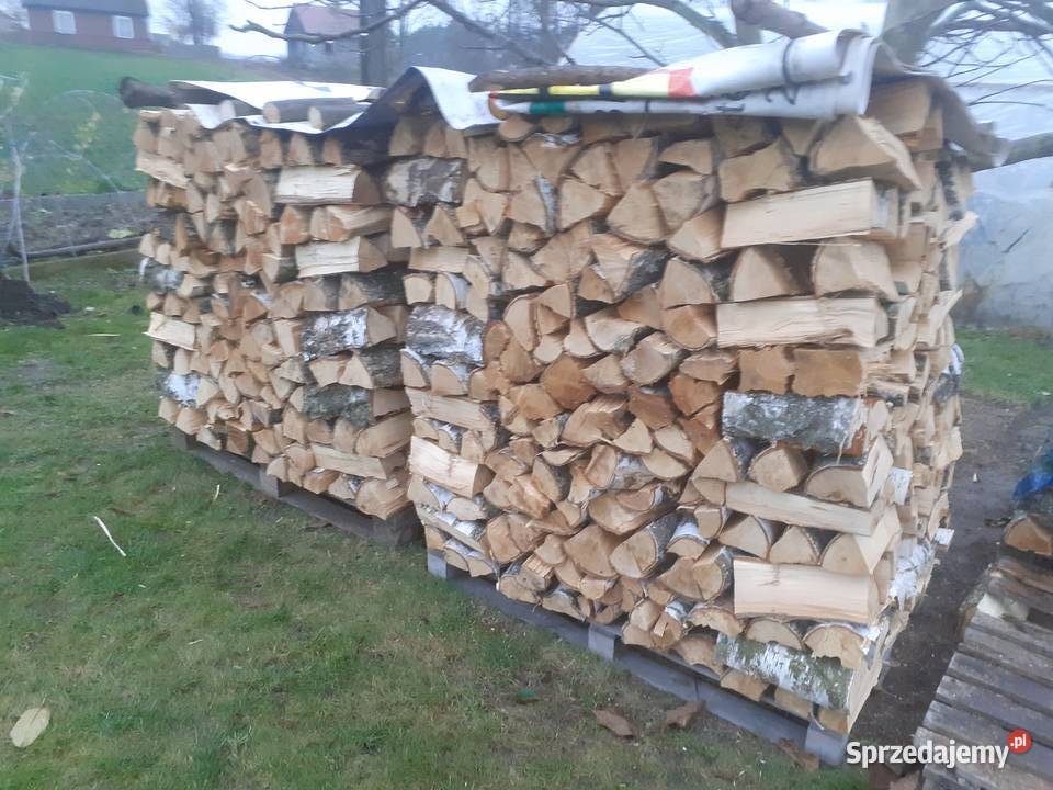 Drewno drzewo do palenia suche opałowe brzoza Węgrów