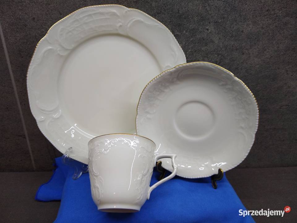 Serwis kawa Rosenthal Sanssouci Gold Porcelana i szkło Kalisz