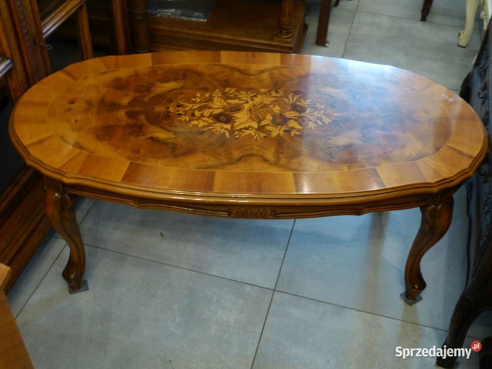 Wspaniały intarsjowany stolik ludwikowskisklep Dąbrowa Górnicza sprzedam