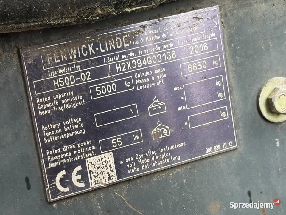 wózek widłowy LINDE H50D02 EVO 5000 2016 TRIPLEX Wózki widłowe Działoszyn