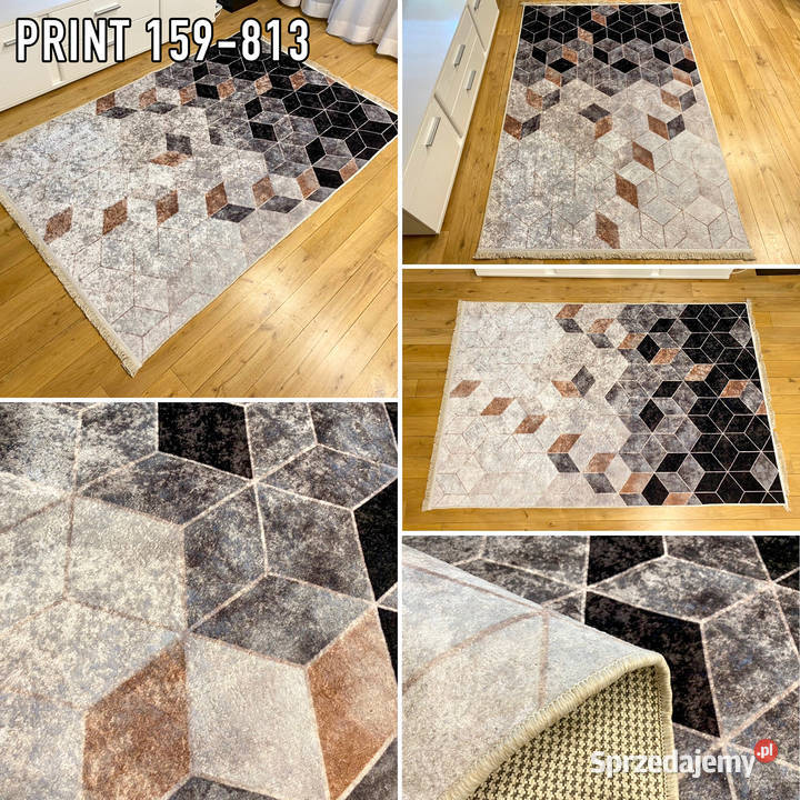 NOWOCZESNY DYWAN 130X190 PRINT 159813 CIENKI 1.3m Białystok