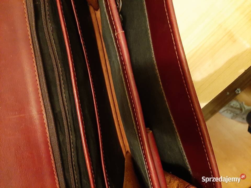 Skórzana teczka mieszcząca A4 Uniseks Katowice