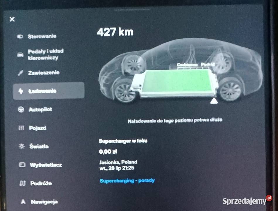 TESLA S 75D DARMOWE ŁADOWANIE SC01 FEE SUPER Sedan / Limuzyna Mielec