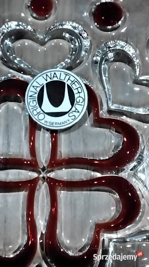 Patera Misa Szklana Walther Glass Vintage Nowa Sól