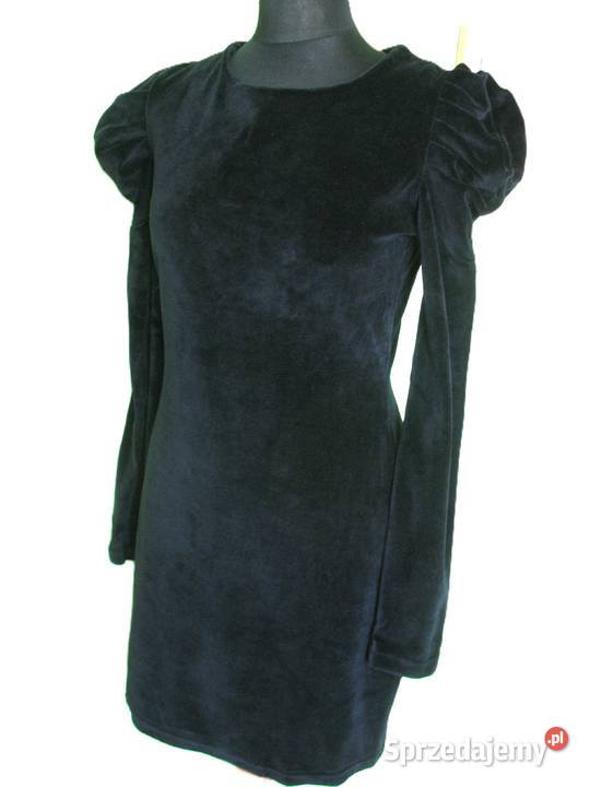 Sukienka czarna 40 42 biust 92 Aksamit Siedlce