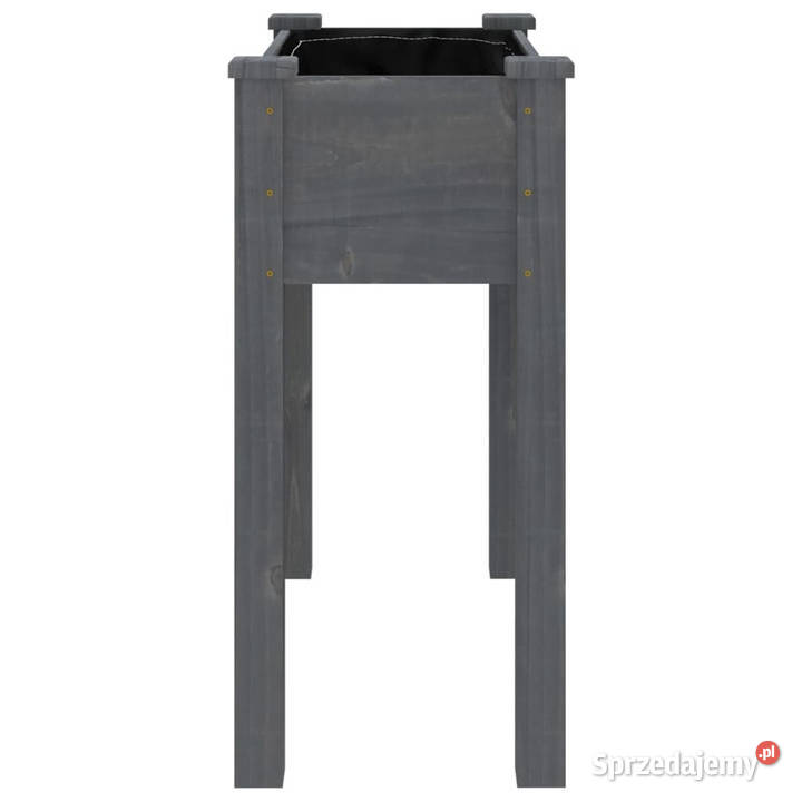 Kwietnik z wyściółką szary 71x37x76 lite drewno Warszawa