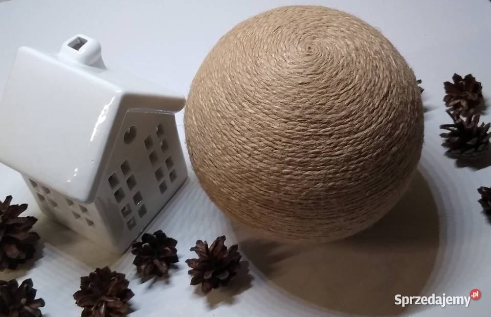 Kula Styropianowa Bombka Baza Juta Handmade Rękodzieło Gdańsk