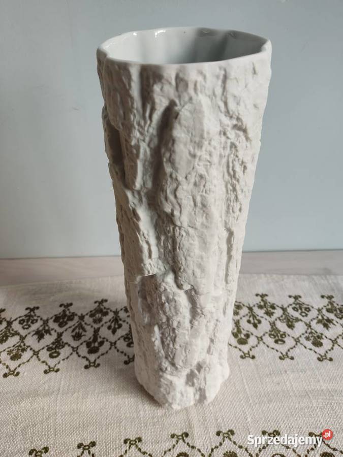 Wazon ceramiczny biały Bareuther Waldsassen Głuchołazy