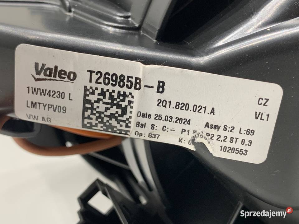 DMUCHAWA NAWIEWU SKODA KAMIQ T26985B WENTYLATOR